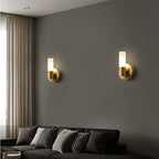 Arisha Modern Cylindrical Metal LED Wall Lamp - Gold