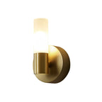 Arisha Modern Cylindrical Metal LED Wall Lamp - Gold