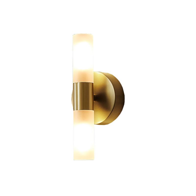 Arisha Modern Cylindrical Metal LED Wall Lamp - Gold