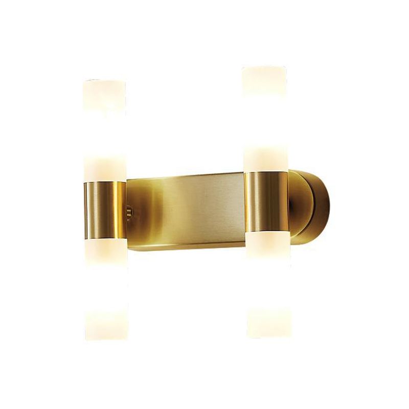 Arisha Modern Cylindrical Metal LED Wall Lamp - Gold