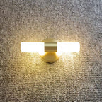 Arisha Modern Cylindrical Metal LED Wall Lamp - Gold