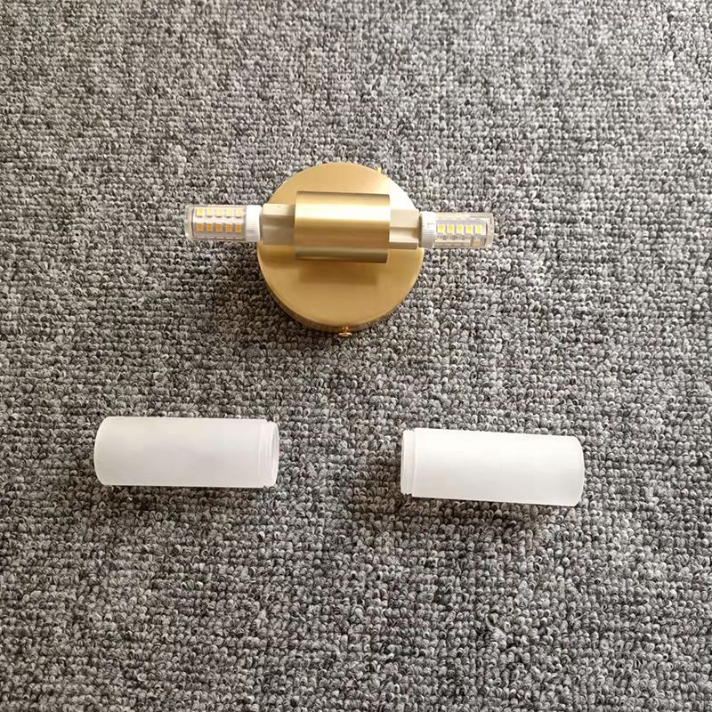 Arisha Modern Cylindrical Metal LED Wall Lamp - Gold