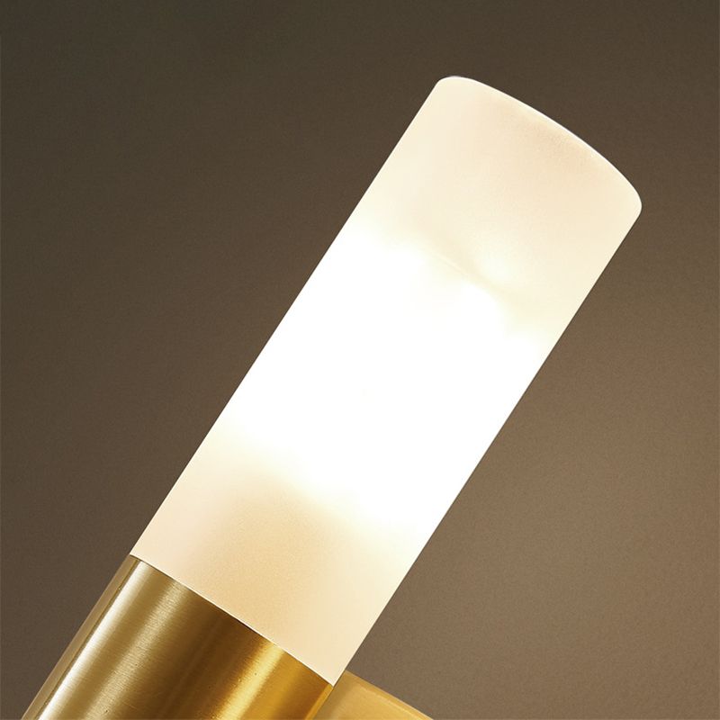 Arisha Modern Cylindrical Metal LED Wall Lamp - Gold