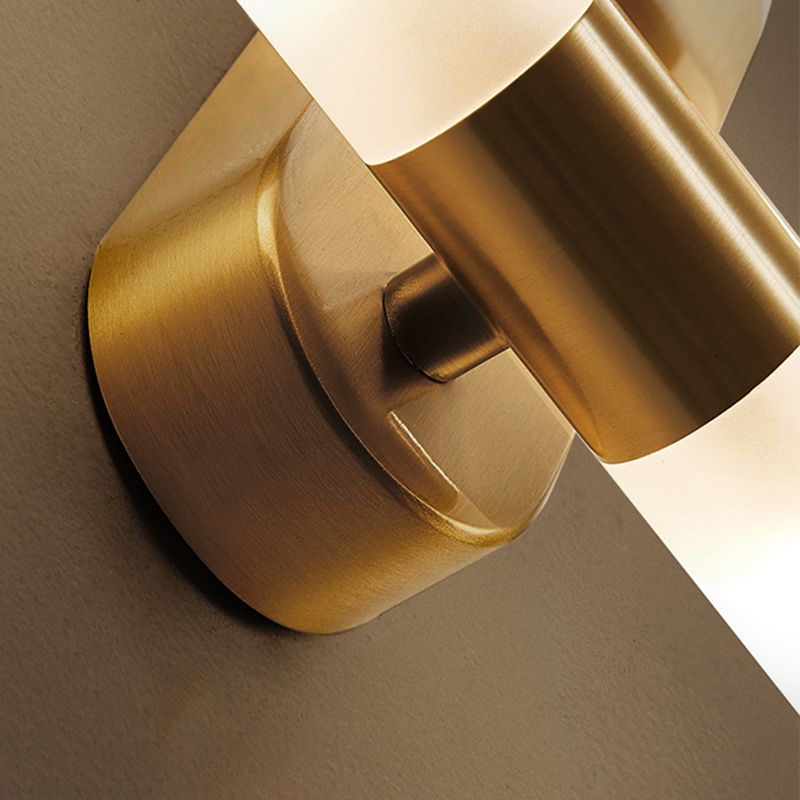 Arisha Modern Cylindrical Metal LED Wall Lamp - Gold