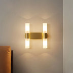 Arisha Modern Cylindrical Metal LED Wall Lamp - Gold