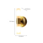 Arisha Modern Cylindrical Metal LED Wall Lamp - Gold