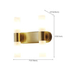 Arisha Modern Cylindrical Metal LED Wall Lamp - Gold