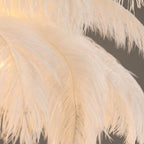 O'Moore Elegant Contemporary Ostrich Feather Chandelier - White