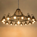 Epoch Vintage Industrial Rope Chandelier for Living Room Lighting