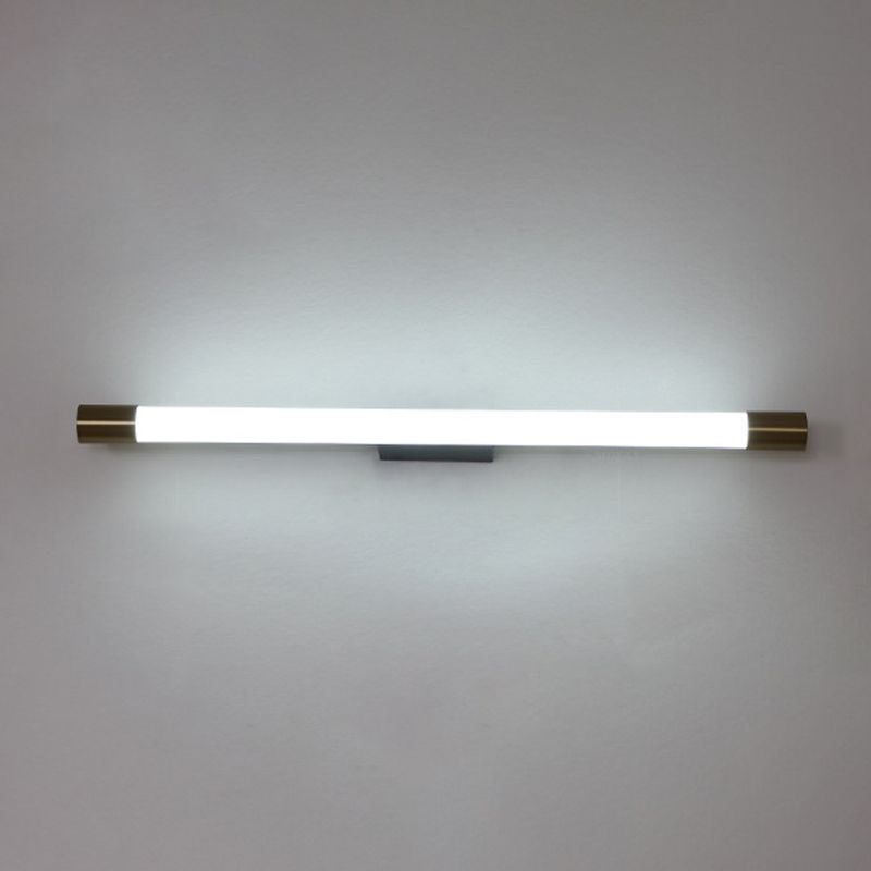 Arisha Modern Gold Mirror Front Vanity Wall Lamp, Metal/