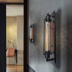 Tronel Vintage Cylindrical Metal Wall Lamp - Black, Red, Silver, or Gold