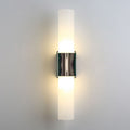 Arisha Modern Two-Light Metal & Glass Vanity Wall Sconce, Black and Gold Finish