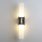 Arisha Modern Two-Light Metal & Glass Vanity Wall Sconce, Black and Gold Finish