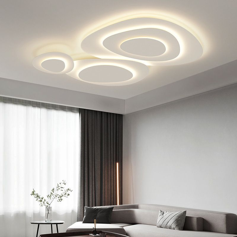 Arisha Modern  Unique Shape LED White Flush Mount Ceiling Light Bedroom