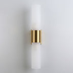 Arisha Modern Two-Light Metal & Glass Vanity Wall Sconce, Black and Gold Finish