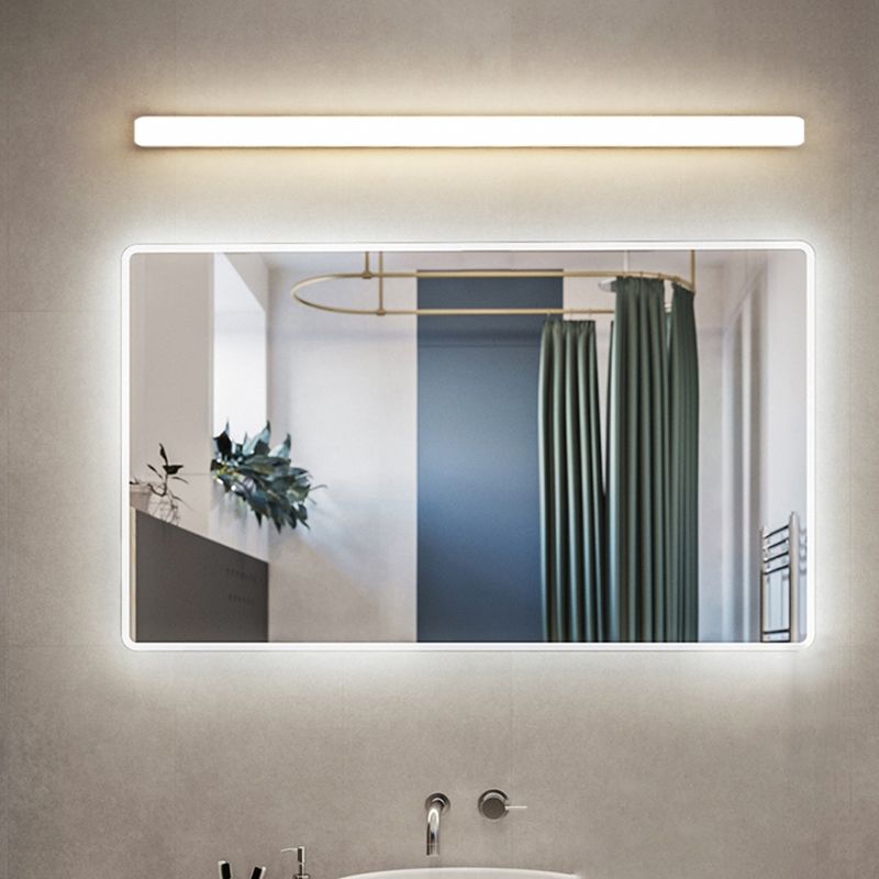 Arisha Minimalist White Bar Vanity Wall Lamp for Mirror Front
