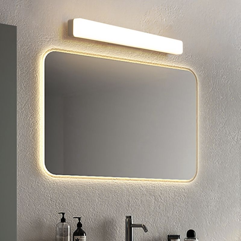 Arisha Minimalist White Bar Vanity Wall Lamp for Mirror Front