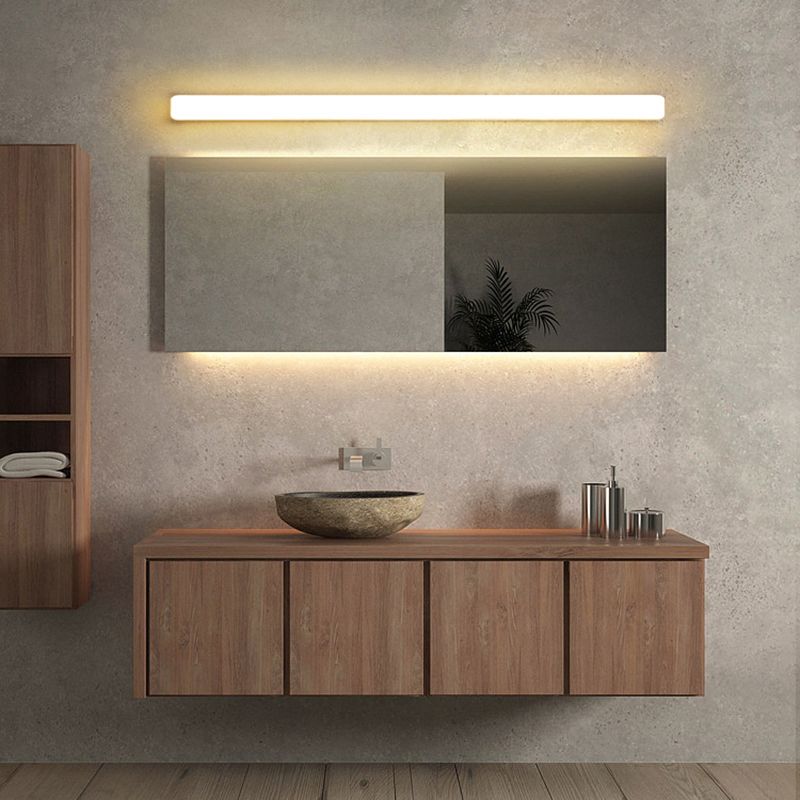 Arisha Minimalist White Bar Vanity Wall Lamp for Mirror Front