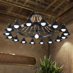 Epoch Vintage Industrial Rope Chandelier for Living Room Lighting