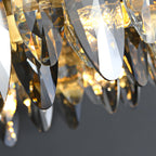 Kristy Modern Annular Metal and Crystal Pendant Light in Gold