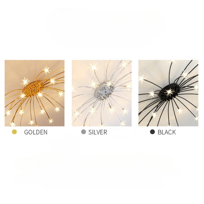 Arisha Art Deco Starry Flush-Mount Ceiling Light