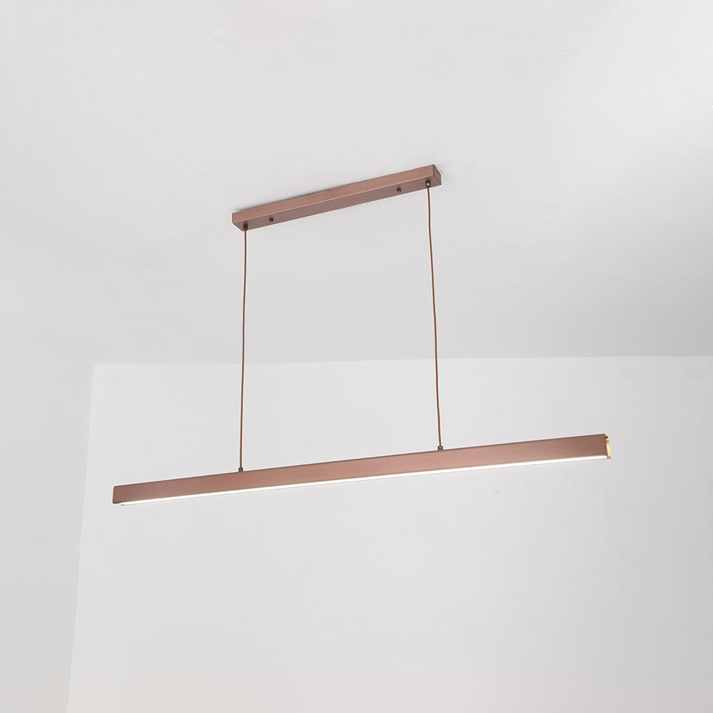 Thala Modern Linear Metal LED Pendant Light - Black or Brown