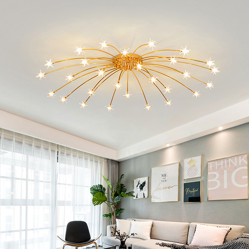 Arisha Art Deco Starry Flush-Mount Ceiling Light