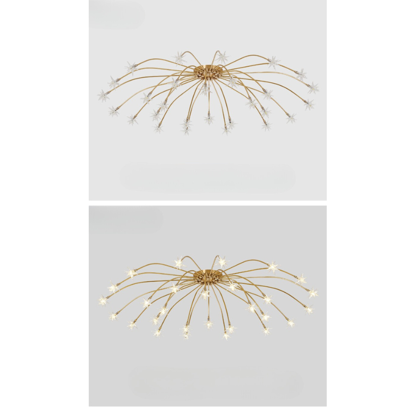 Arisha Art Deco Starry Flush-Mount Ceiling Light