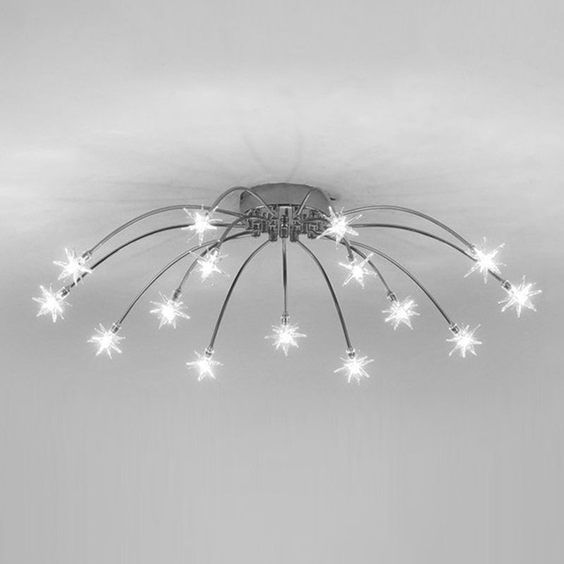Arisha Art Deco Starry Flush-Mount Ceiling Light
