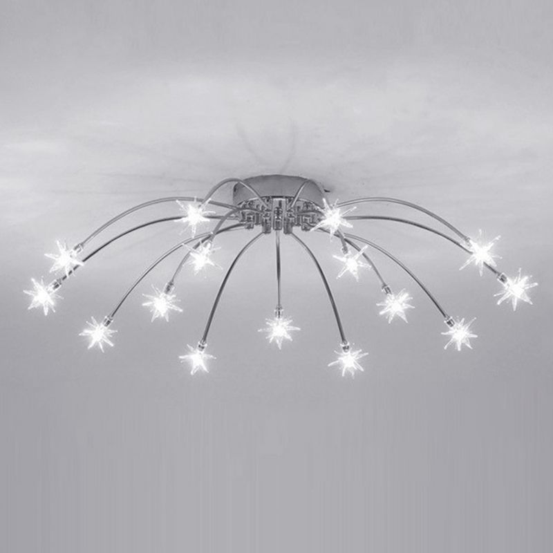 Arisha Art Deco Starry Flush-Mount Ceiling Light