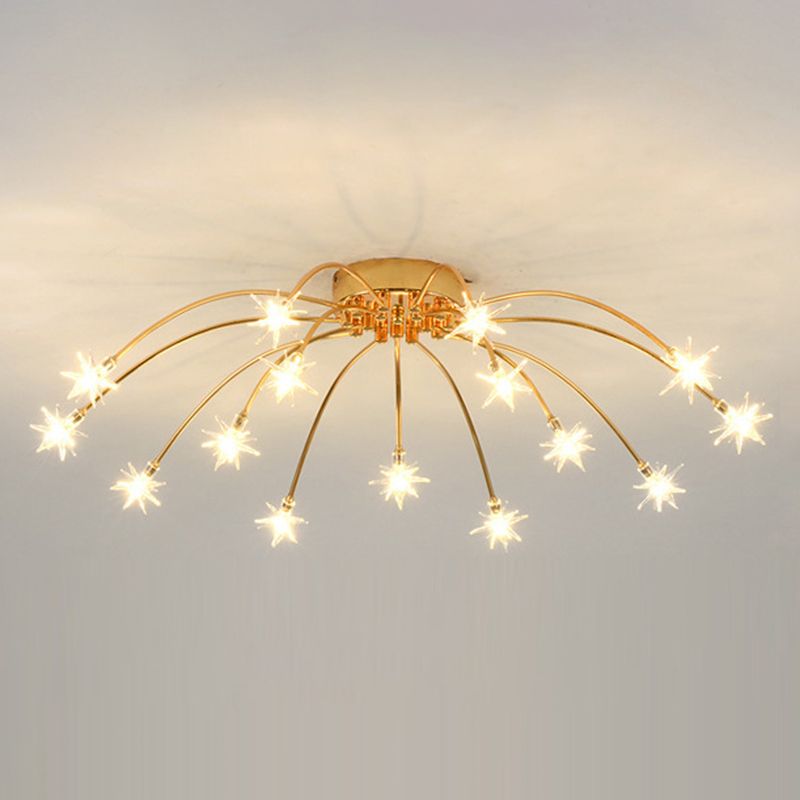 Arisha Art Deco Starry Flush-Mount Ceiling Light