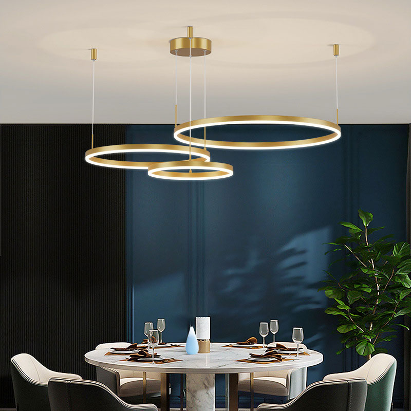Remi Tri-Circle Linear Pendant Light