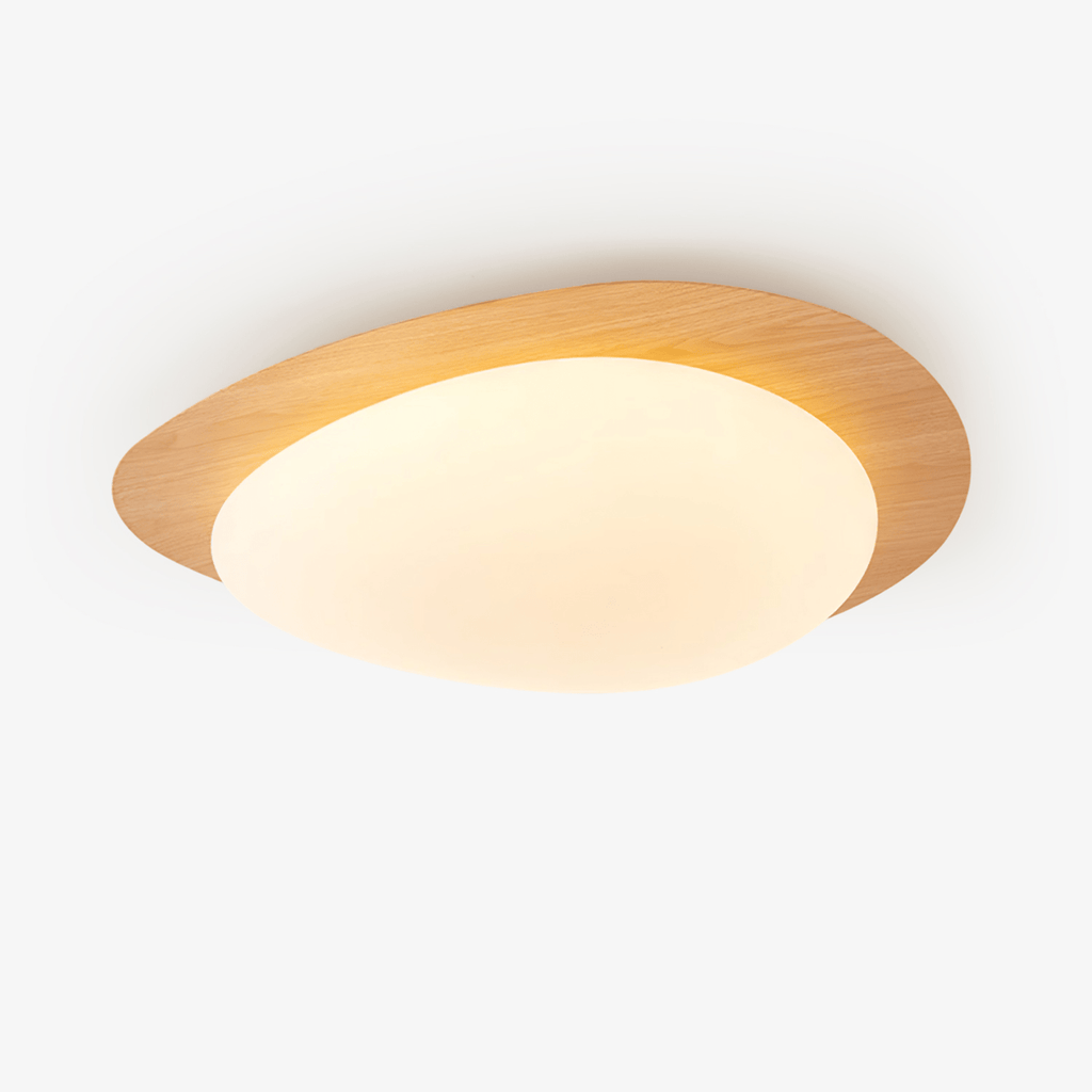 Quisti Pebble Ceiling Light in Walnut