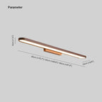 Luxa Modern Curved Metal Mirror-Front Wall Lamp, Black/Coffee Finish