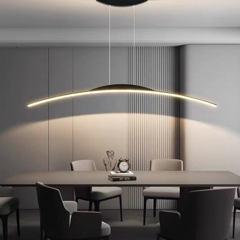 Floa Minimalist Linear Metal Pendant Light with Remote Control