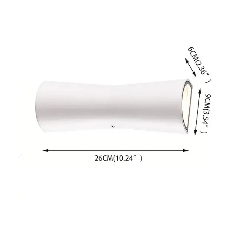 Laxor Minimalist Torch Outdoor Wall Light, Waterproof Metal, Black or White