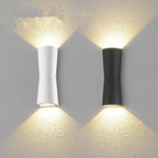 Laxor Minimalist Torch Outdoor Wall Light, Waterproof Metal, Black or White