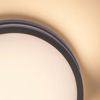 Ray Modern Round Metal Outdoor Waterproof Wall Lamp - Black