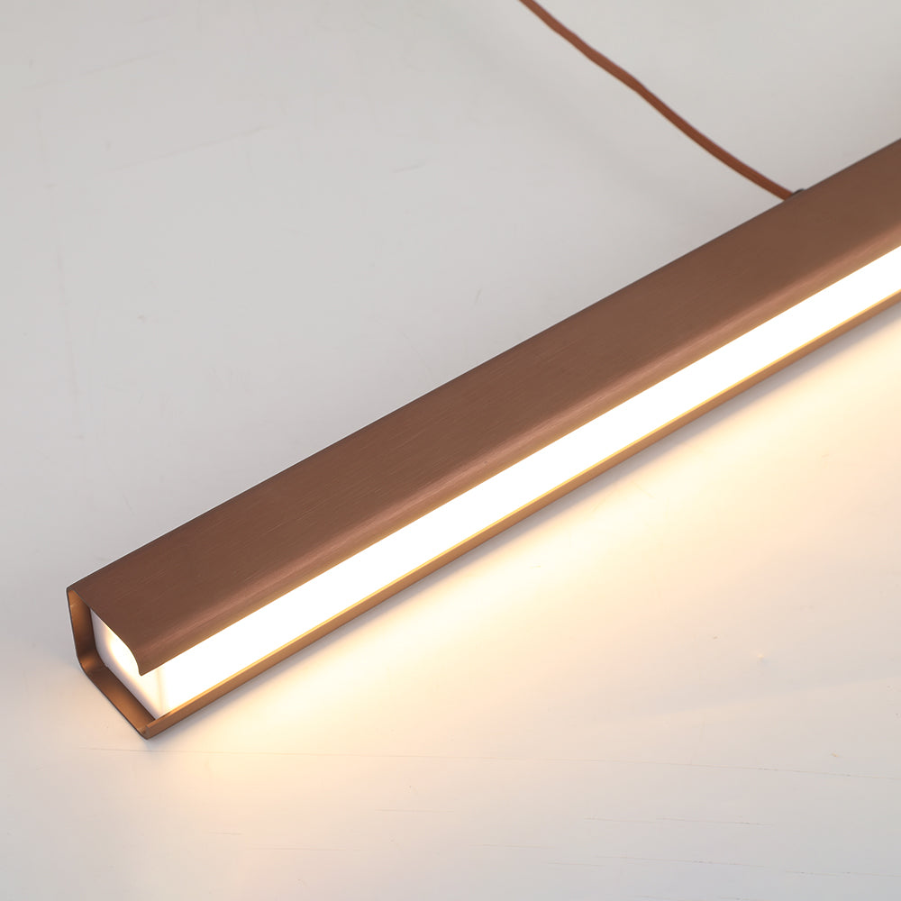 Thala Modern Linear Metal LED Pendant Light - Black or Brown