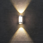 Marve Nordic Outdoor Up/Down Wall Sconce, White or Black