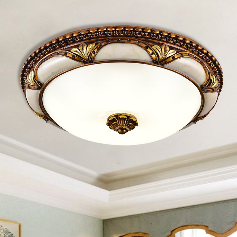 Epoch Retro Floral Flush-Mount Ceiling Light