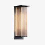 Ray Modern Black Rectangular Metal Outdoor Wall Lamp