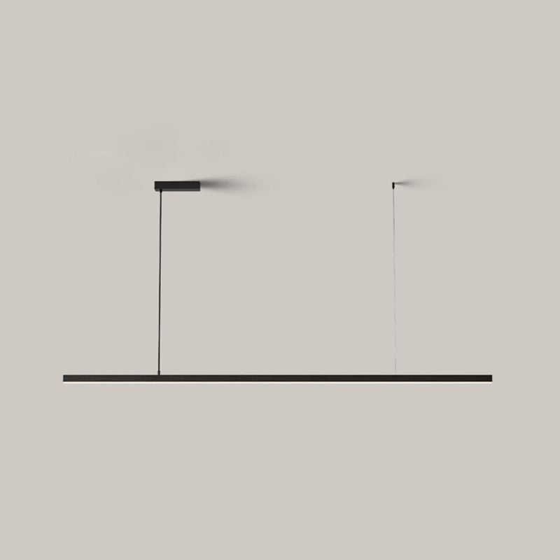 Arisha Minimalist Linear Metal Pendant Light, White or Black