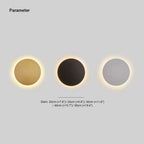 Arisha Minimalist Round Wall Mounted Lamp, Metal, Bedside/Living Room