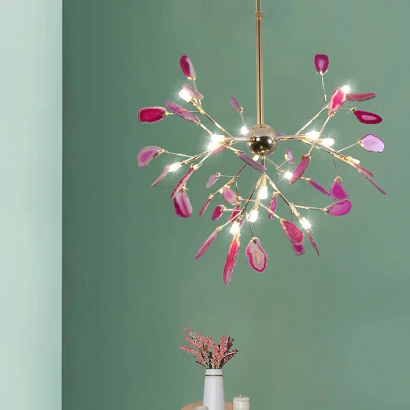 Aria Agate Colourful Chandelier for Bedroom or Living Room