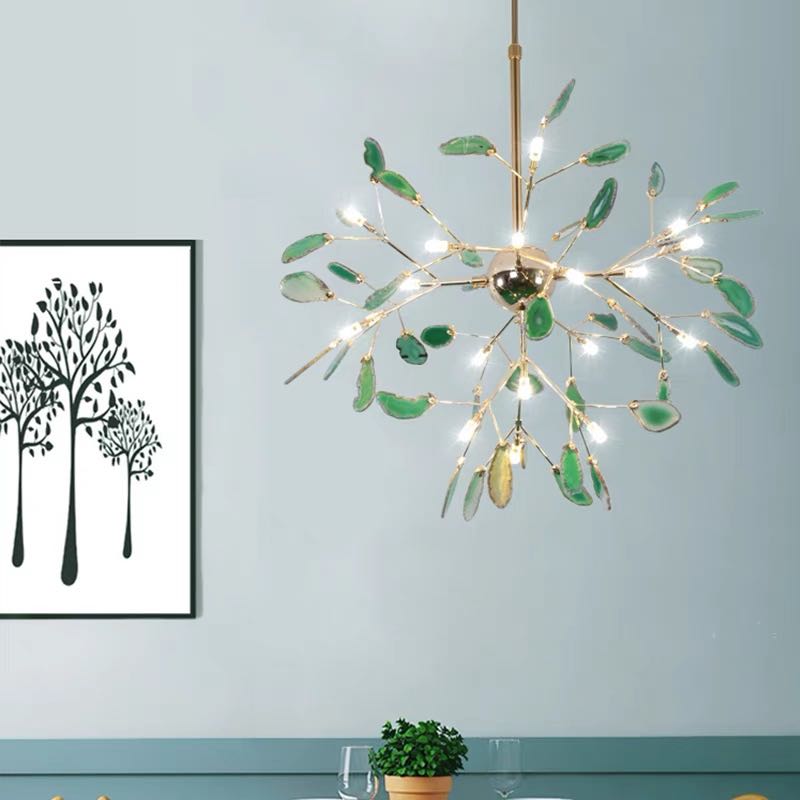 Aria Agate Colourful Chandelier for Bedroom or Living Room