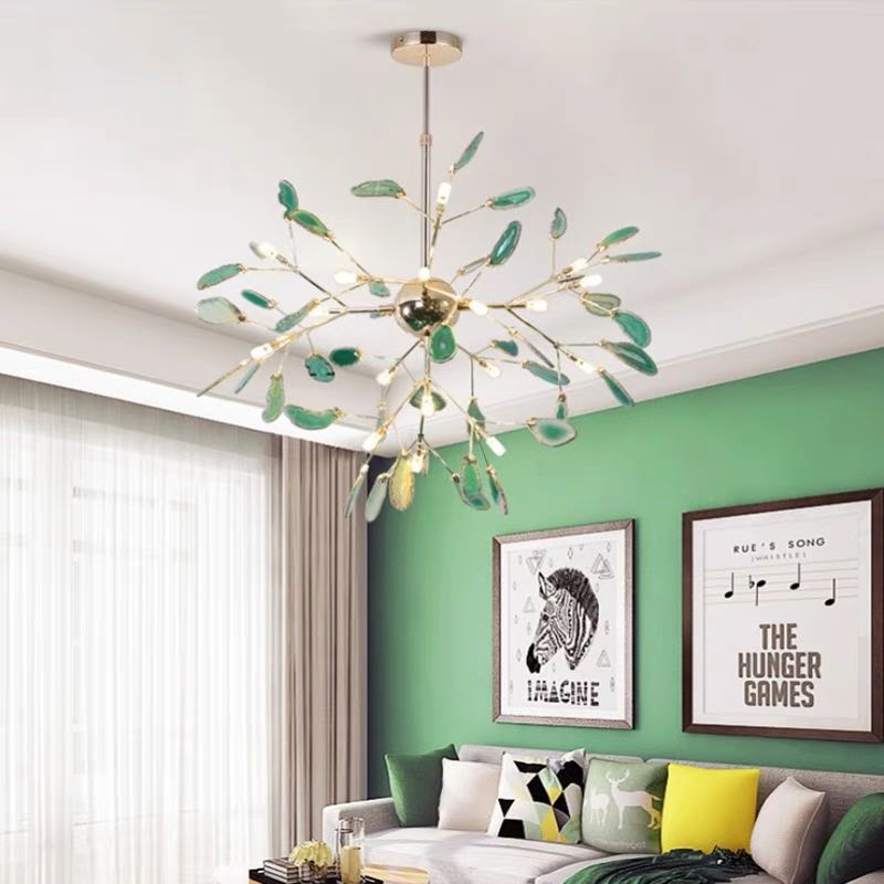 Aria Agate Colourful Chandelier for Bedroom or Living Room