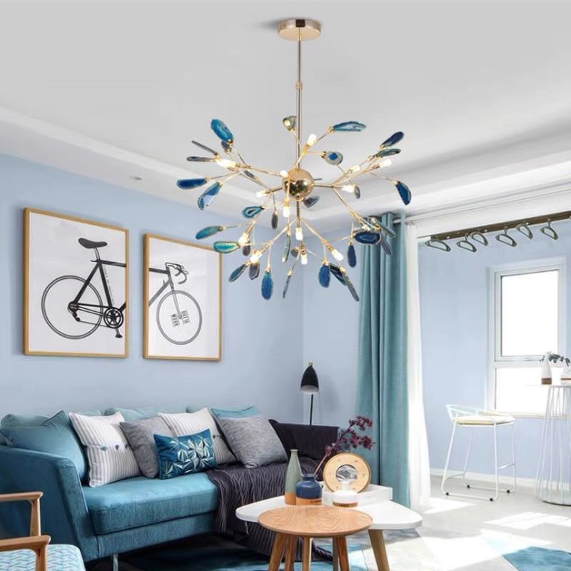 Aria Agate Colourful Chandelier for Bedroom or Living Room