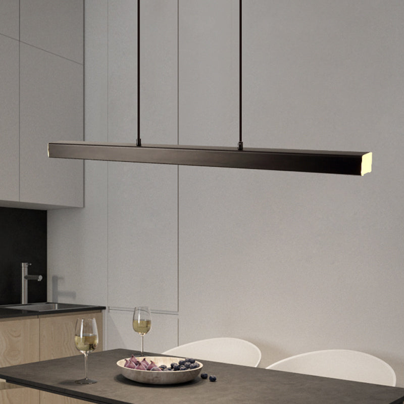 Thala Modern Linear Metal LED Pendant Light - Black or Brown
