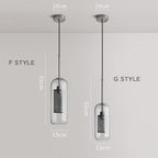 Hessa Contemporary Gold Glass Pendant Light with Globe or Cylinder Shade